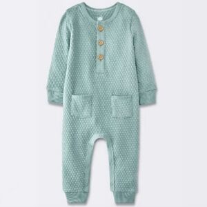 Cloud Island Long Sleeve Sweater Romper Sleeper Blue 24 Months